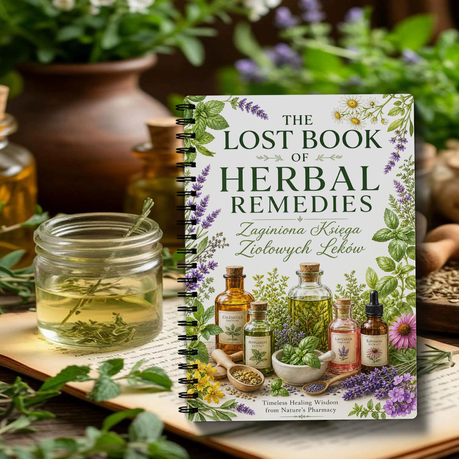 Herbal Wellness Remedy - Cuaderno Espiral de Remedios Herbales, Edición