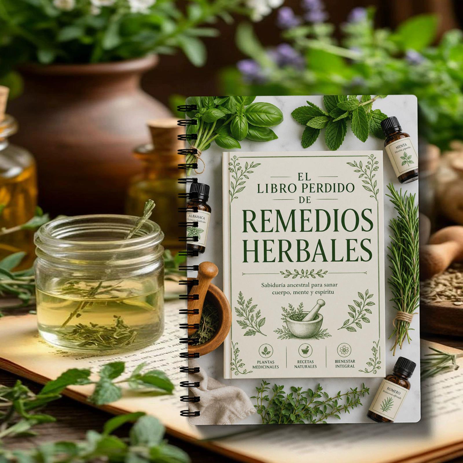 Herbal Wellness Remedy - El Libro Perdido, Cuaderno Espiral con