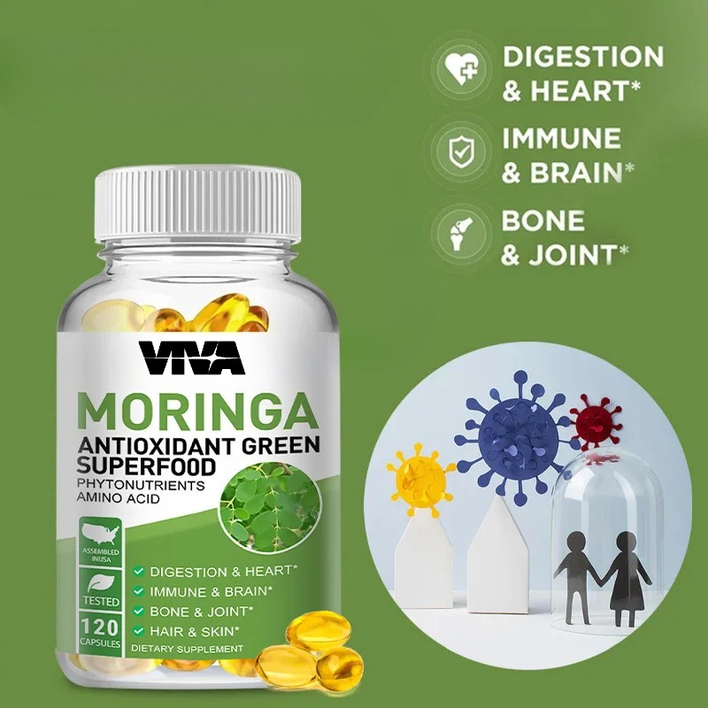 Cápsulas de Moringa de 1000 mg - Moringa Leaf Powder reseña y precio