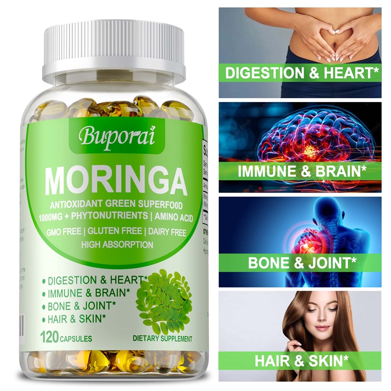 Cápsulas Moringa: aumenta el m - Moringa Leaf Powder reseña y precio