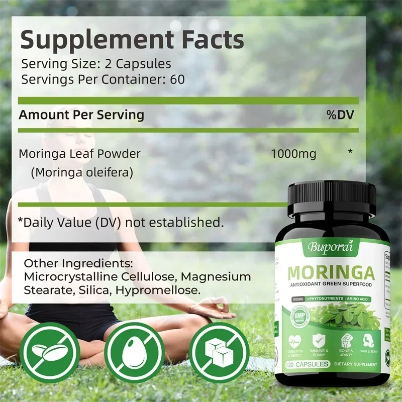 Cápsulas de Moringa - Antioxid - Moringa Leaf Powder reseña y precio