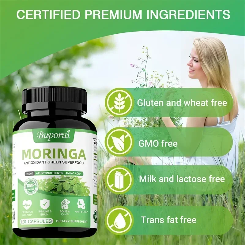 Cápsulas de Moringa - Antioxid - Moringa Leaf Powder reseña y precio