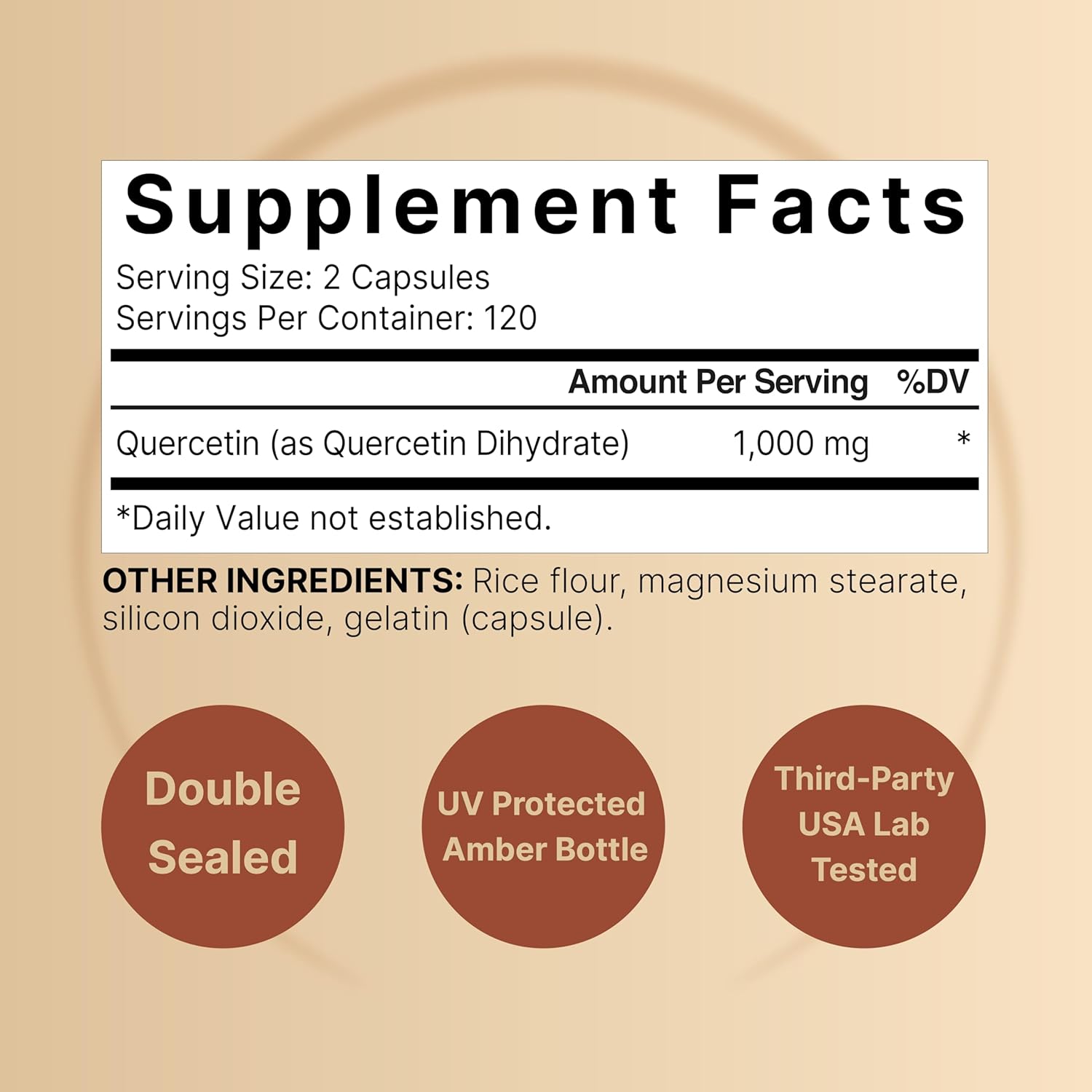 Suplemento Cápsula Vegetariana - Wellness Quercetin reseña y precio