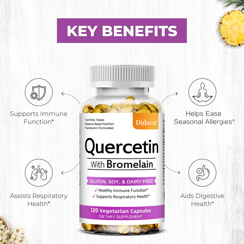 Cápsulas de Quercetina y Brome - Wellness Quercetin reseña y precio