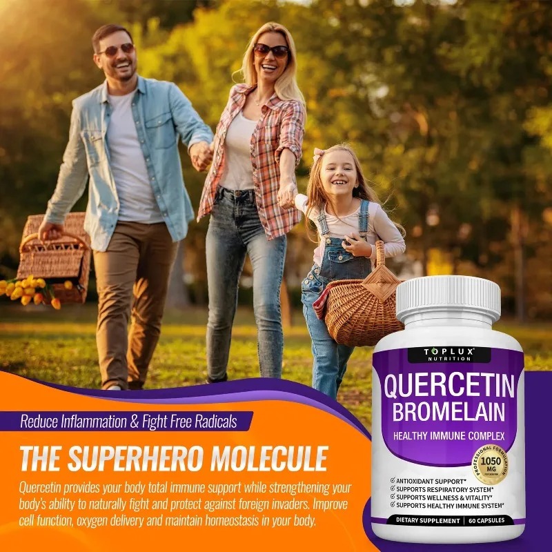 Cápsulas de Quercetina y Brome - Wellness Quercetin reseña y precio