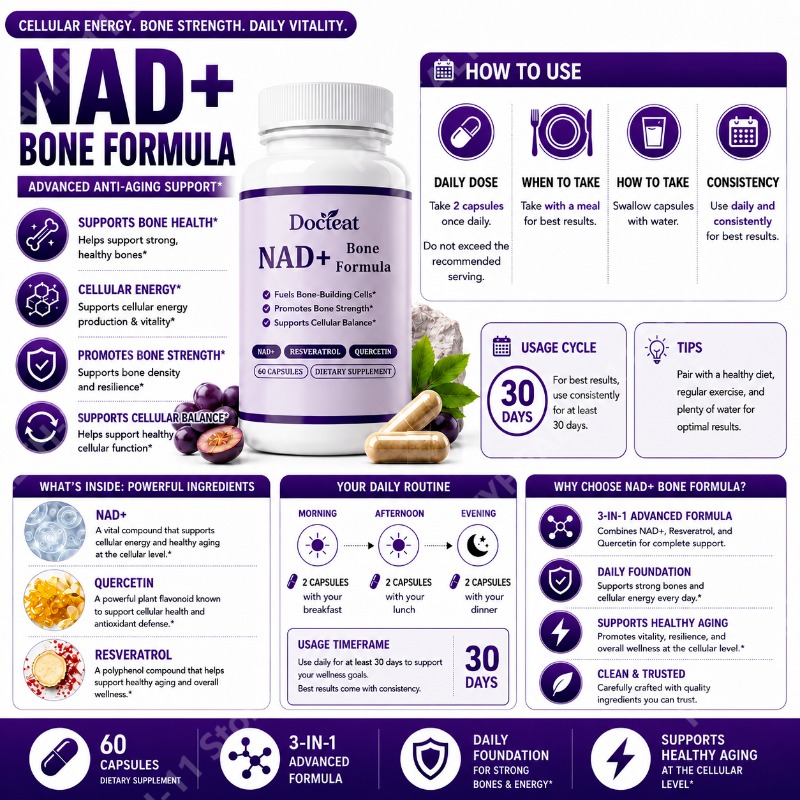 Cápsulas Docteat NAD+ con Resv - Wellness Quercetin reseña y precio